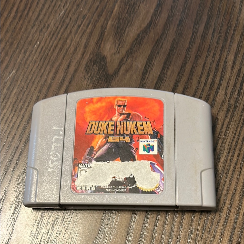 Nintendo Gray N64 Game Cartridge Duke Nukem